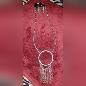 Paparazzi Silver Necklace with Geometric Pendant